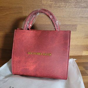 Brandon Blackwood End Systemic Racism (ESR) Tote Red Waxed Denim